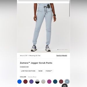 Figs Zamora Jogger Scrub Pants in Dusty Blue